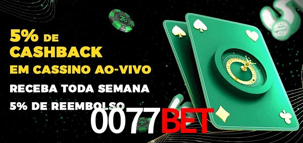 Promoções do cassino ao Vivo 0077bet